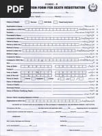 Death Registration Form B Pakistan | PDF