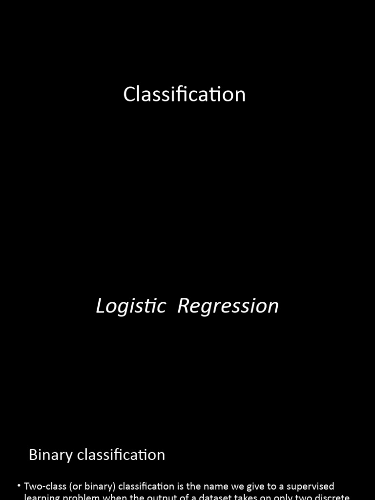 Understanding Binary Classification in ML | PDF