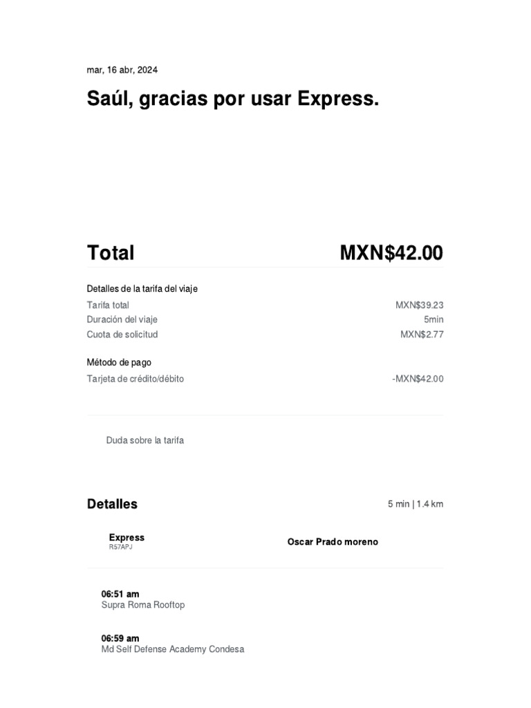 DiDi - Recibo - 4 | PDF