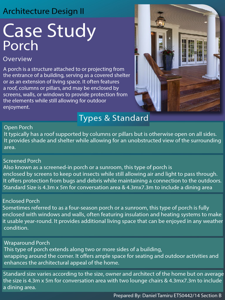 Types of Porches: Design & Sizes Guide | PDF | Home & Garden