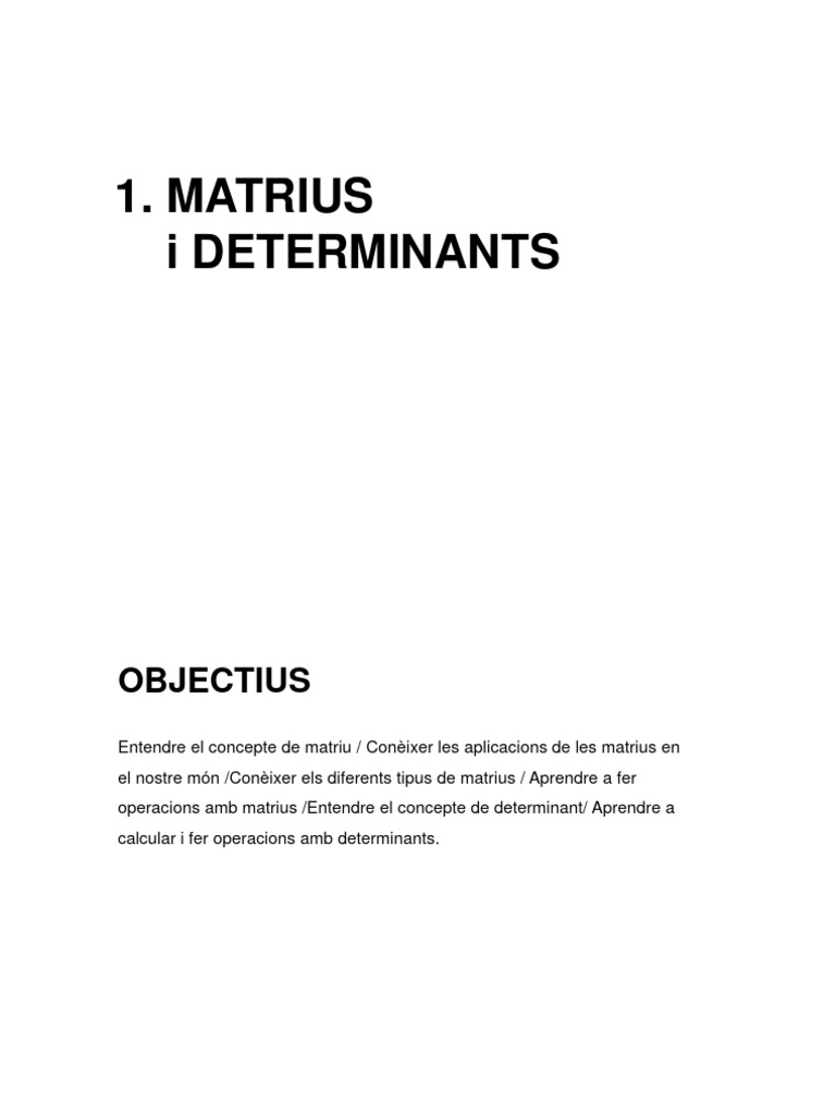5 Matrius Determinants MatesII 20feb2024 | PDF