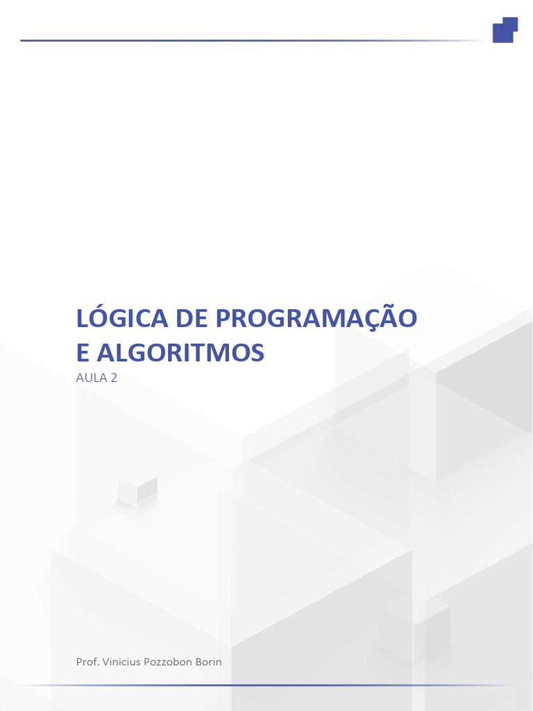 Aula 2 | PDF | Python (linguagem de programação) | Algoritmos