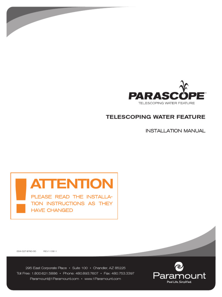 Parascope Install Manual | PDF | Valve | Pipe (Fluid Conveyance)