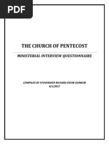 National Ministerial Interview - Q&A