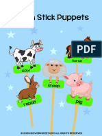 Farm Stick Puppets