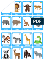 Wild Animals Mini Flashcards