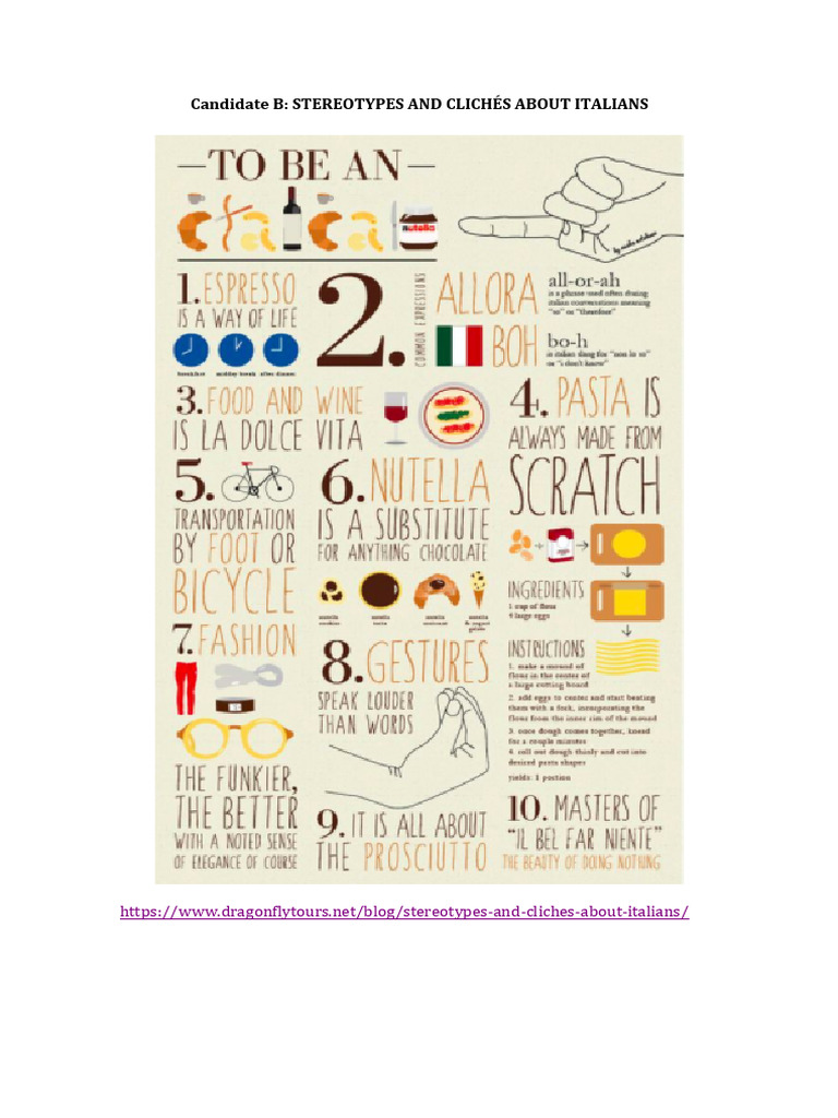 Italian Stereotypes and Clichés Explained | PDF | Social Science
