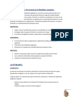 Proyecto. Territorio de La República Argentina. Quinto Grado