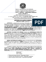 Cartório Do 1º Ofício - Cartório Nonato C.N.S.: 06.355-2: República Federativa Do Brasil