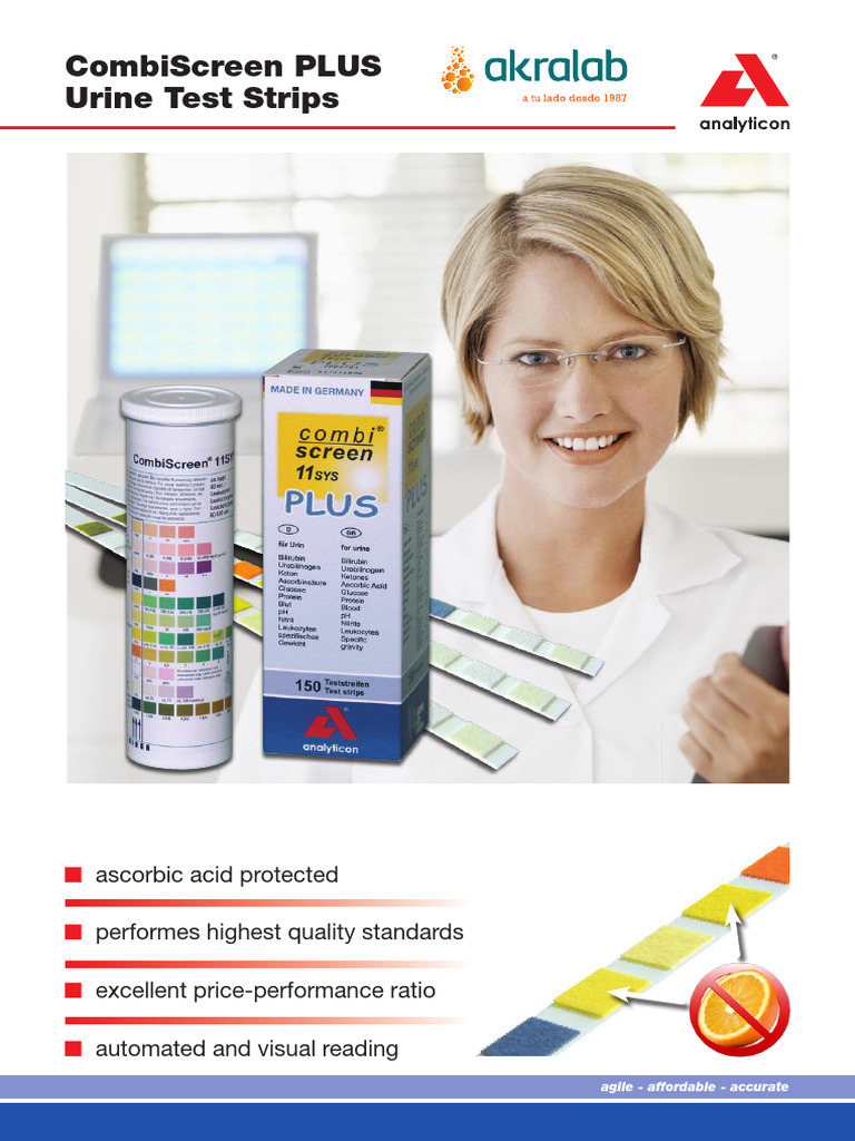 CombiScreen PLUS Urine Test Strips Guide | PDF | Medical Specialties ...