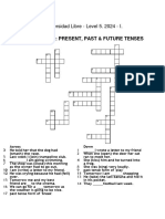 B. Crossword Present-Past-Future Tenses