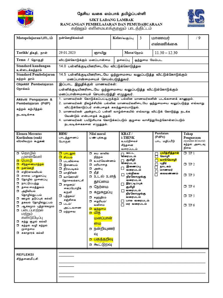 Rph Pendidikan Moral Tahun 3 M39a Pdf