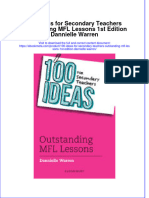 100 Ideas For Secondary Teachers Outstanding MFL Lessons 1St Edition Dannielle Warren Online Ebook Texxtbook Full Chapter PDF
