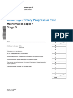 Math Progression Test Paper 1