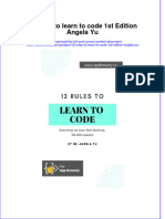 Ebook 12 Rules To Learn To Code 1St Edition Angela Yu Online PDF All Chapter