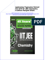 Ebook 41 Years Chapterwise Topicwise Solved Papers 2019 1979 Iit Jee Chemistry 2019Th Edition Ranjeet Shahi Online PDF All Chapter