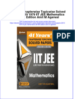 Ebook 41 Years Chapterwise Topicwise Solved Papers 2019 1979 Iit Jee Mathematics 2019Th Edition Amit M Agarwal Online PDF All Chapter