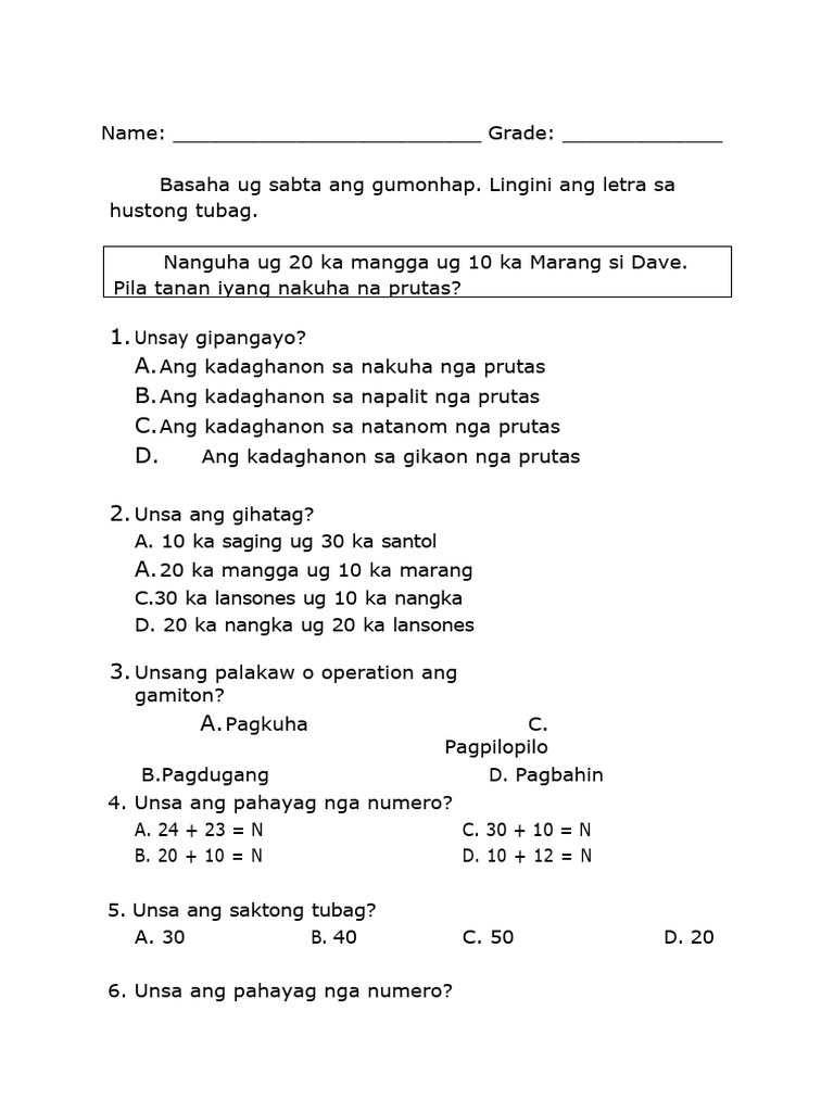 Worksheets | PDF