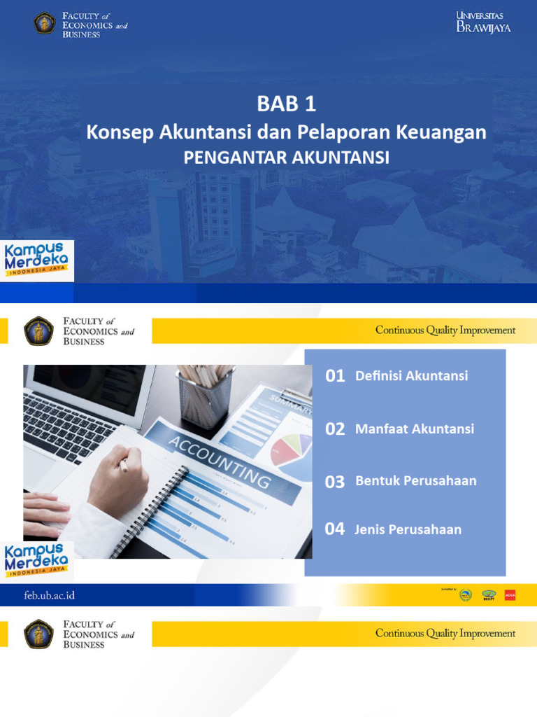 Konsep Dasar Akuntansi dan Perusahaan | PDF | Pengelolaan Keuangan & Uang