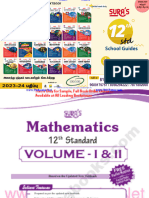 12th Maths EM Study Material 2023 2024 English Medium PDF Download