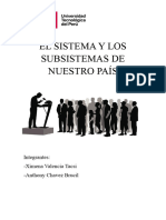 El Sistema y Los Subsistemas de Nuestro País