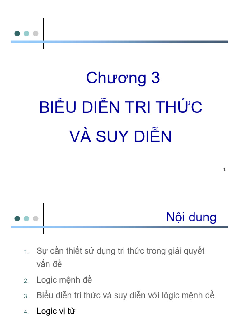 Chuong 3 - TTNT - Bieu Dien Tri Thuc Va Suy Dien 2 | PDF