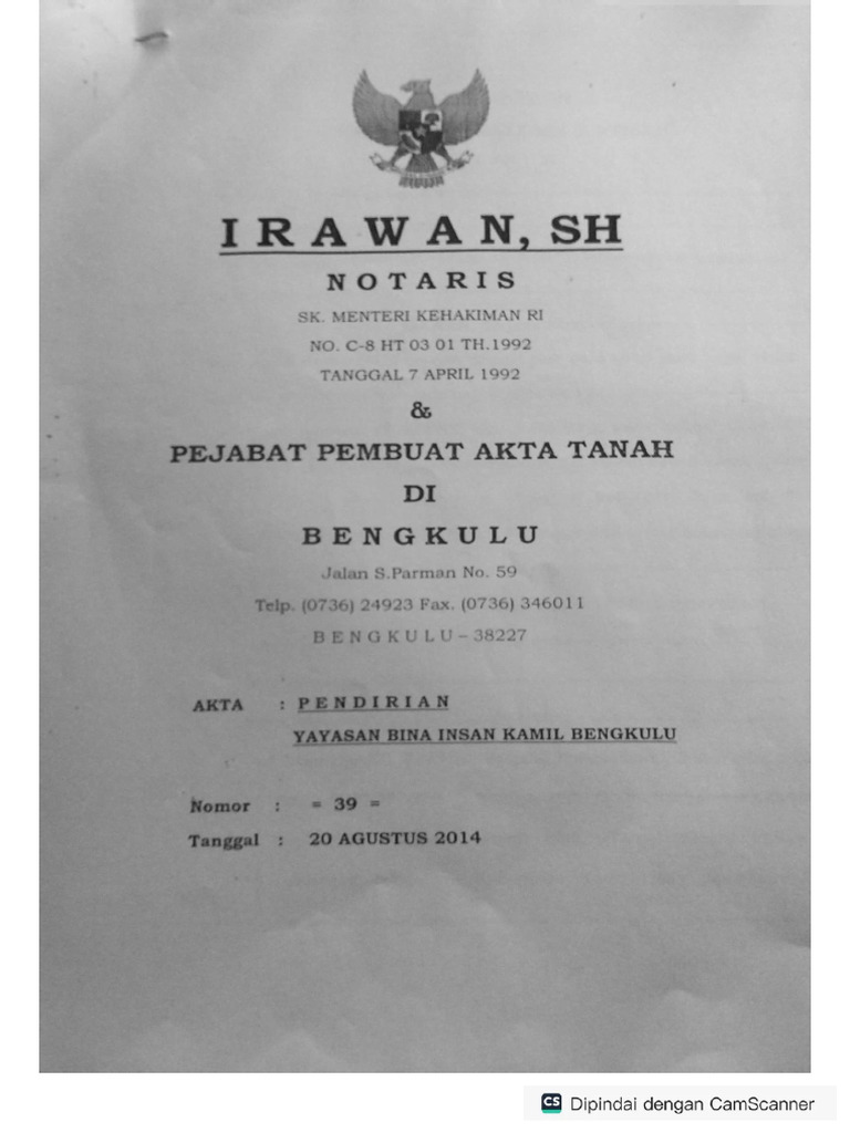 Persyaratan Akta File | PDF