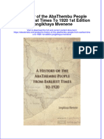 A History of The Abathembu People From Earliest Times To 1920 1St Edition Jongikhaya Mvenene Online Ebook Texxtbook Full Chapter PDF