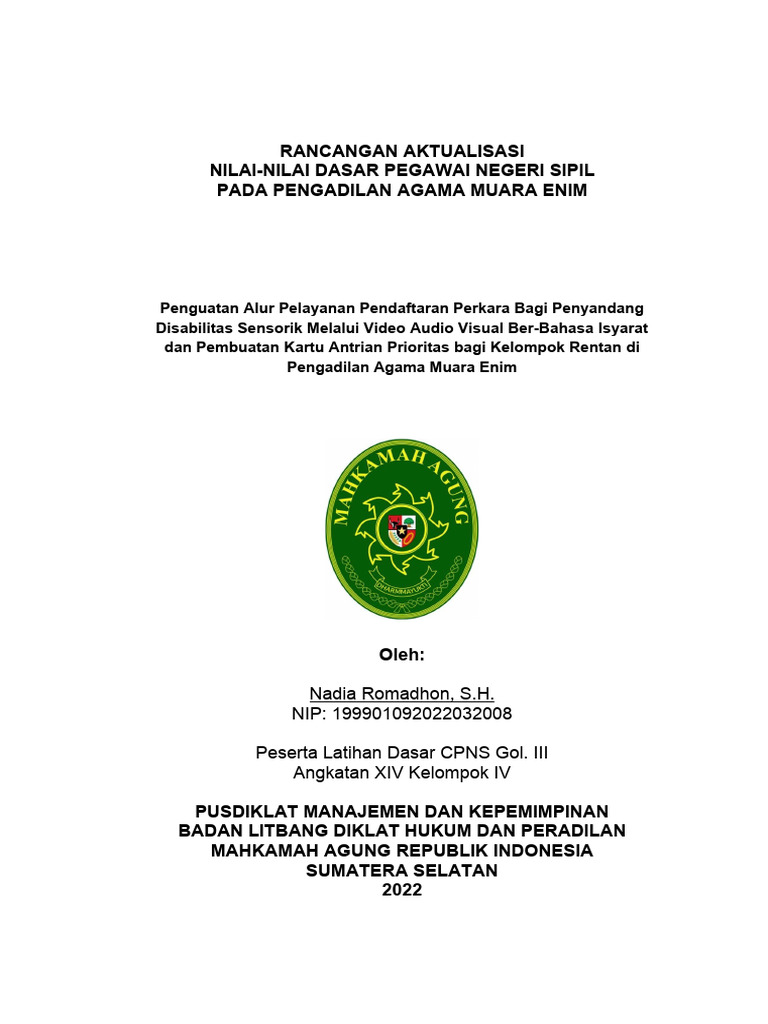 Pelayanan Pendaftaran Disabilitas PNS | PDF