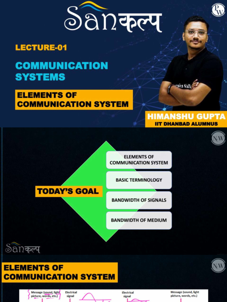 Communication System 01 - Class Notes | PDF
