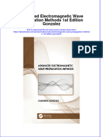 Download Advanced Electromagnetic Wave Propagation Methods 1St Edition Gonzalez online ebook  texxtbook full chapter pdf 