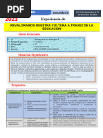 EXPERIENCIA DE APRENDIZAJE 2 - Comunicación.