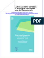 Advertising Management Concepts Theories Research and Trends Manukonda Rabindranath Online Ebook Texxtbook Full Chapter PDF