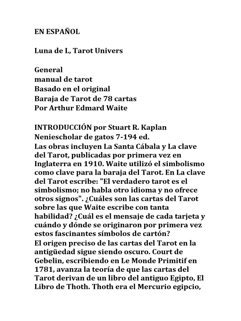 Historia y Evolución del Tarot | PDF | Tarot | Jugando a las cartas