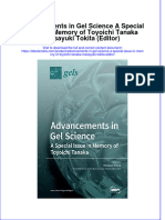 Download ebook Advancements In Gel Science A Special Issue In Memory Of Toyoichi Tanaka Masayuki Tokita Editor online pdf all chapter docx epub 