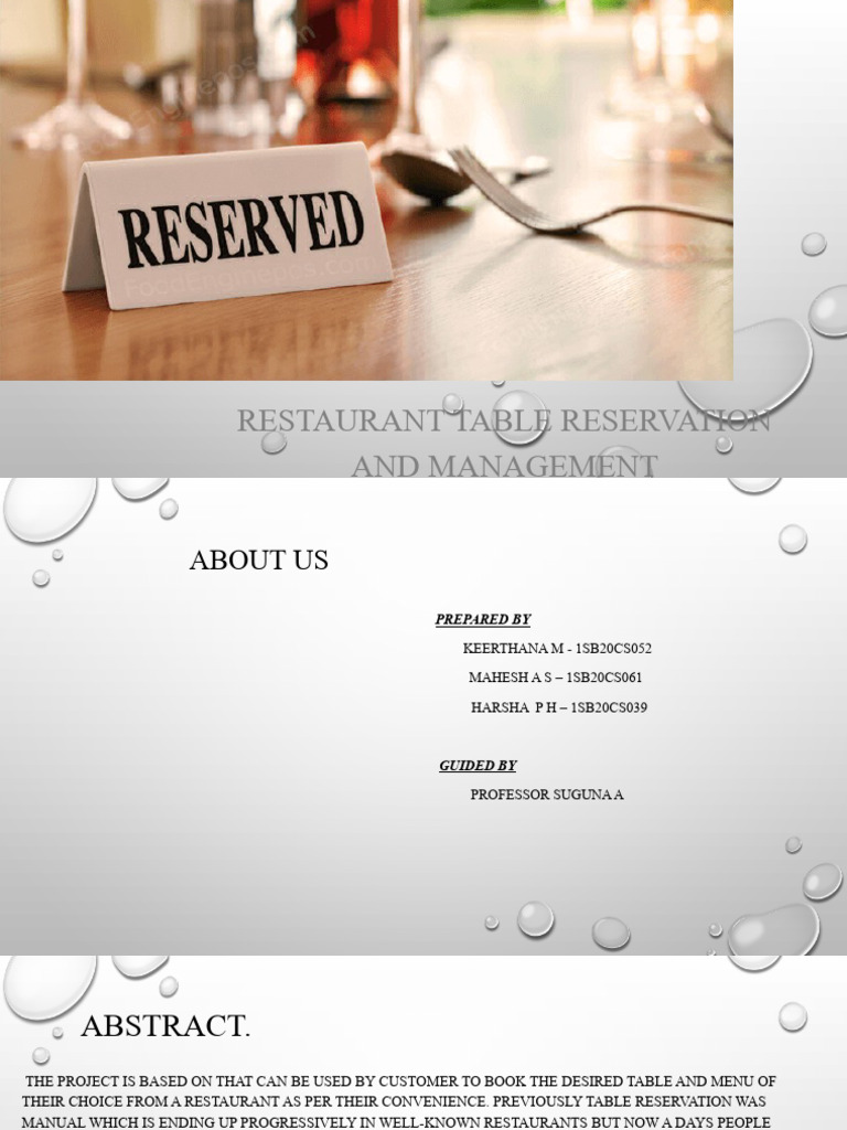 DBMS Mini | PDF | Menu | Restaurants