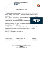 ACTA ACAPTACIÓN Tutoría Pf.Lesbia Palacios a Wilneris  1er. Sem.