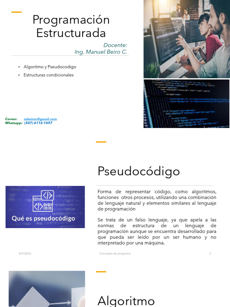Algoritmos y Pseudocódigo Esencial | PDF | Algoritmos | Programación de ...