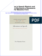 Adventures in Speech Rhetoric and Narration in Boccaccio S Decameron Pier Massimo Forni Online Ebook Texxtbook Full Chapter PDF