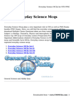 Everyday Science MCQs For NTS FPSC