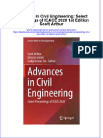 Ebook Advances in Civil Engineering Select Proceedings of Icace 2020 1St Edition Scott Arthur Online PDF All Chapter