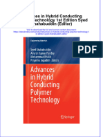 Ebook Advances in Hybrid Conducting Polymer Technology 1St Edition Syed Shahabuddin Editor Online PDF All Chapter