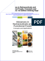 Ebook Advances in Nutraceuticals and Functional Foods Concepts and Applications 1St Edition Sreerag Gopi Online PDF All Chapter