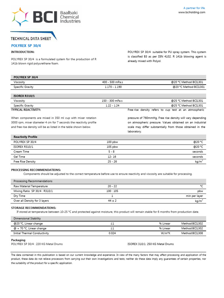 Polyurethane Foam Production Guide | PDF | Density | Viscosity