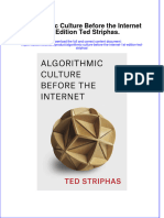 Algorithmic Culture Before The Internet 1St Edition Ted Striphas Online Ebook Texxtbook Full Chapter PDF
