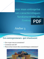 Caractéristiques de L'entrepreneur