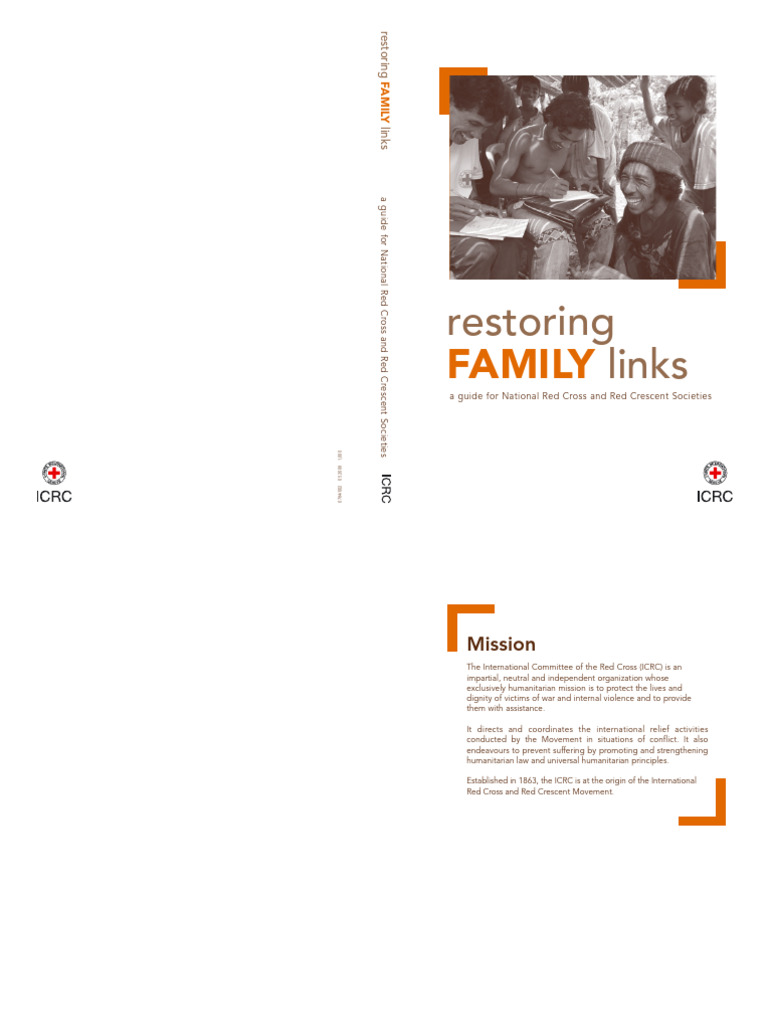 ICRC Guide to Restoring Family Links | PDF | International Red Cross ...