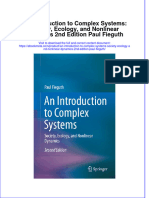 An Introduction To Complex Systems Society Ecology and Nonlinear Dynamics 2Nd Edition Paul Fieguth Online Ebook Texxtbook Full Chapter PDF