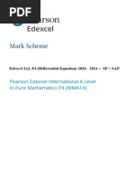 Edexcel IAL P4 (Differential Equation) 2020 - 2024 + SP + SAP MS