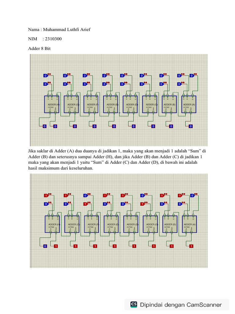 Adder 8 Bit Dan 16 Bit | PDF